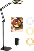 Ring Light with Stand Tripod for iPhone – Upgrade 1800 Lumens 10” Overhead by Evershop