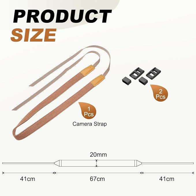PATIKIL Camera Strap, Nylon Adjustable Universal Neck Shoulder Strap - Image 2