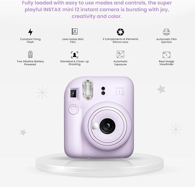 Fujifilm Instant Mini 12 Camera + Accessory Bundle & Compatible Custom Case + - Image 4