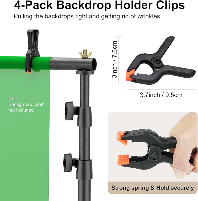 LINCO Lincostore Backdrop Support Stand Kit 10x6.5ft Adjustable Photography - Image 7