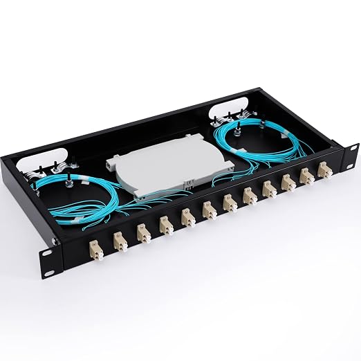 LC-OM3 12 Duplex 24 Port Fiber Enclosure Rack Mount Fiber Box MultiMode LC-UPC - Image 9