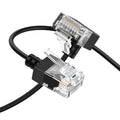 Cat6A Ethernet Cable 90 Degree Up Angled 30FT, Flexible Slim & Ultra Thin Cat6 by Thzzhnno