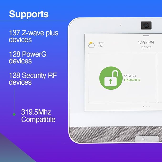 Qolsys IQ Panel 4: Wireless Smart Home Security System Alarm Panel - Image 5