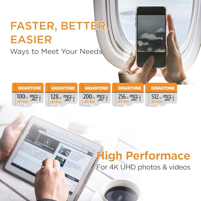 GIGASTONE 100GB Micro SD Card A1 V30, 4K Video Recording, Compatible - Image 4