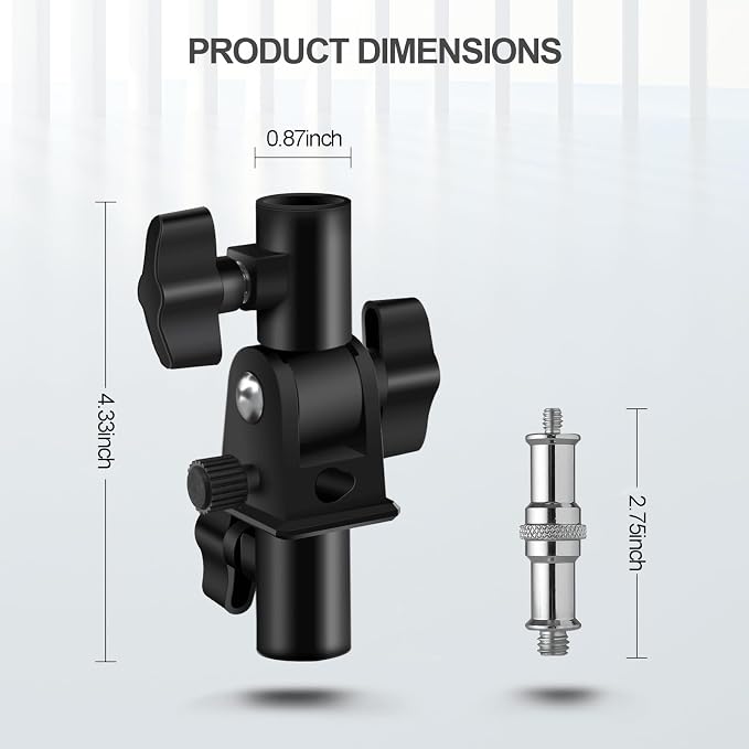 WELLMAKING U-Shape Camera Flash 180°Swivel Mount Bracket - Image 5