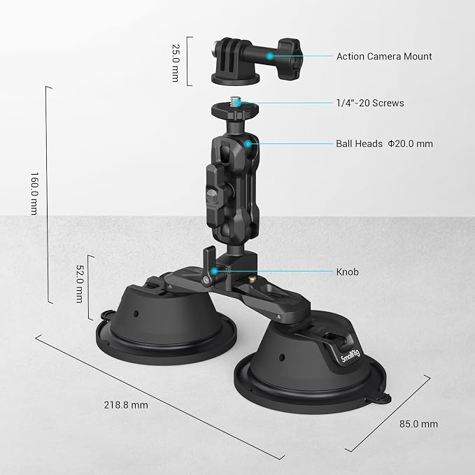 SmallRig Camera Suction Cup Mount, Mount - Image 2