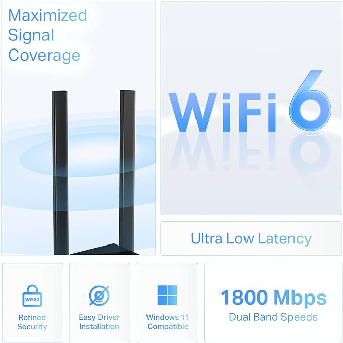 TP-Link WiFi 6 USB Adapter for Desktop PC - Image 2