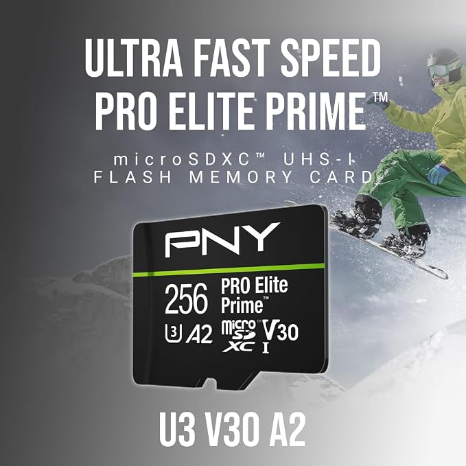 PNY 256GB PRO Elite Prime™ C10 U3 V30 A2 microSDXC Flash Memory Card – - Image 4