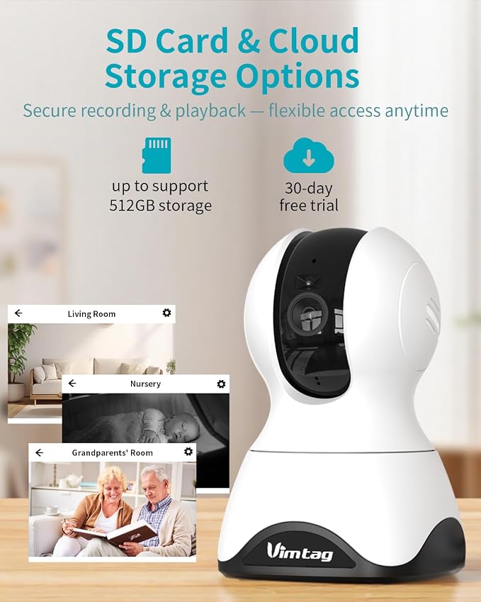 VIMTAG 2.5K 4MP Pan/Tilt Pet Camera Indoor - Image 9
