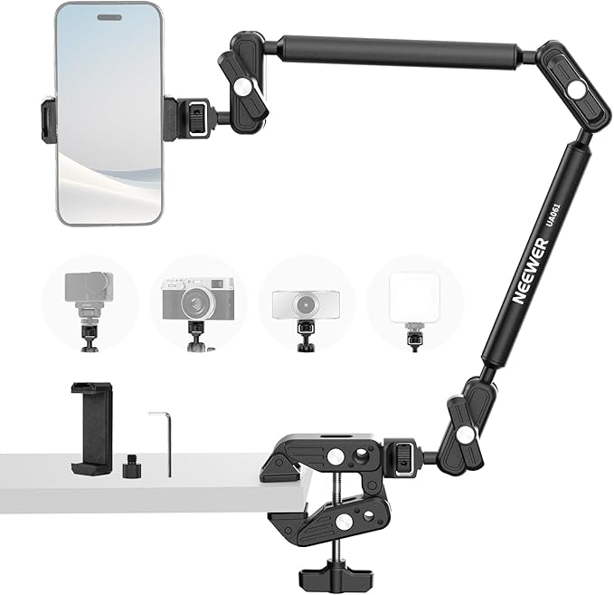 NEEWER Basics Magic Arm Table Stand, 55 cm Microphone Arm Overhead Mobile Phone by Neewer