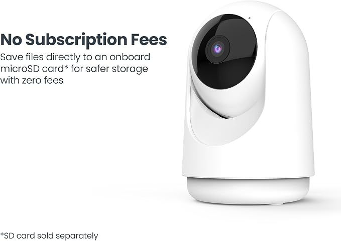 Feit Electric Smart Indoor Pan Tilt Baby Monitor Camera, 2K WiFi Security Camera - Image 5