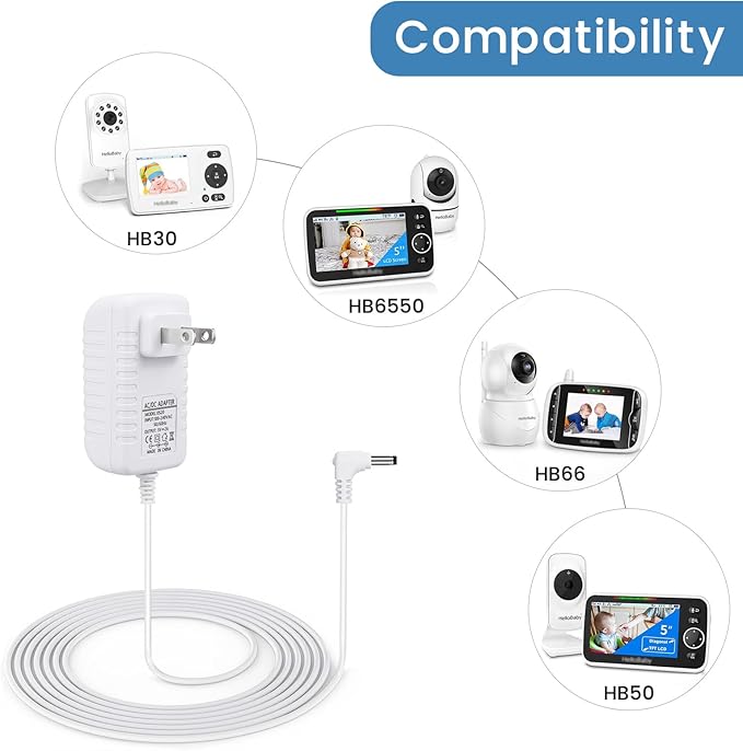 5V Charger for Hello Baby Monitor HB6550, Replacement Power Adapter - Image 2