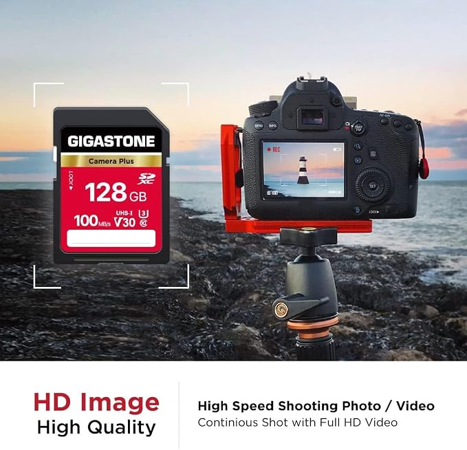 GIGASTONE 128GB SD Card 10-Pack, Camera Plus, UHS-I V30 U3 SDXC Memory Card - Image 3