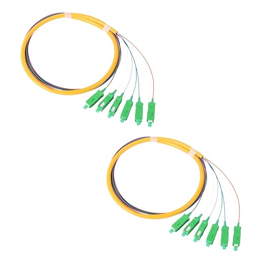 6 Strands SC APC Singlemode Fiber Optic Pigtail 1.5m SC Single Mode Fiber Cable by FiberOpticalAccessories
