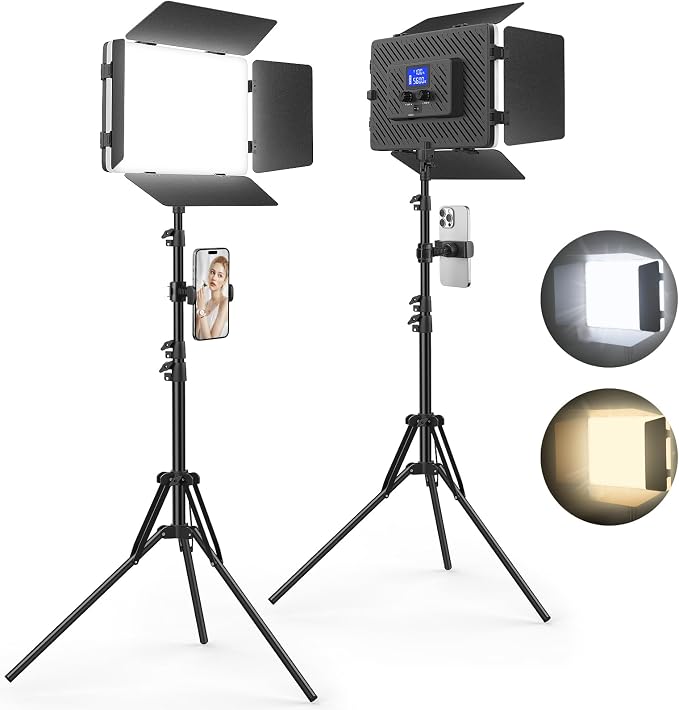 Unicucp 2 Pack Led Video Light Panel Lighting Kit by Unicucp