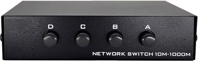 Toptekits 4 Port Way 8P8C RJ45 Network Ethernet Splitter Manual ABCD Sharing - Image 4