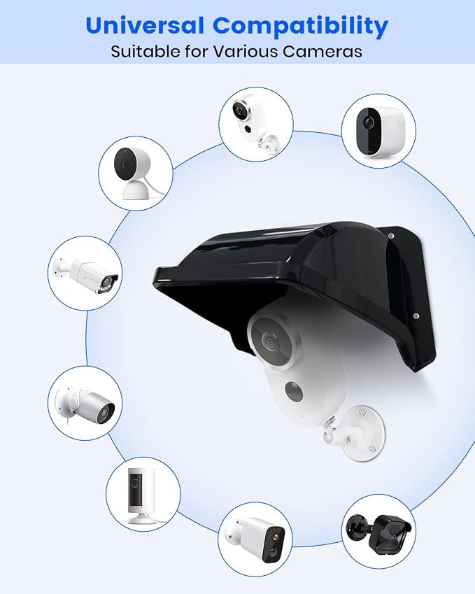 Plastic Universal Security Camera Sun Rain Cover Shield, Weatherproof - Image 2