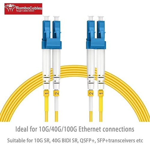 0.2m OS2 LC to LC Single Mode Fiber Patch Cables, Options 0.2m~305m, SM - Image 2