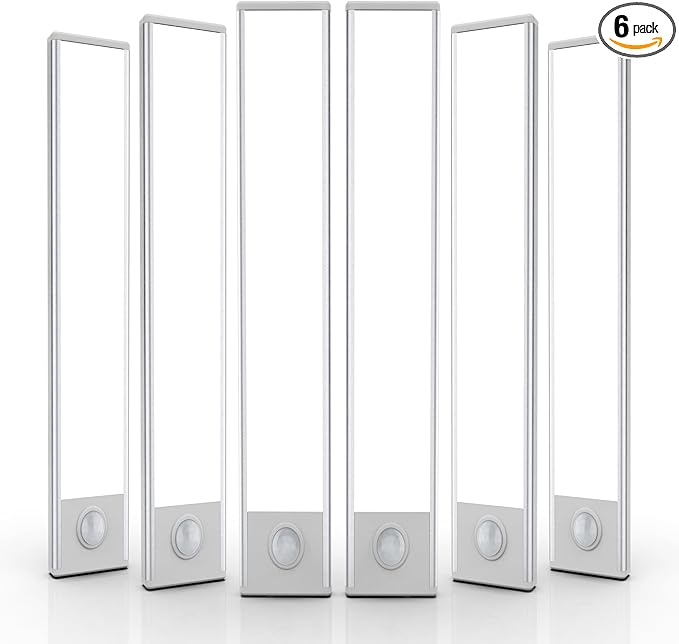 6 Pack Under Cabinet Lights Wireless, 58 LED Motion Sensor Light Indoor by AVEVA