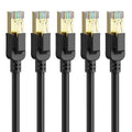 Cat 8 Ethernet Cable 10ft-5Pack, RJ45 40Gbps 2000Mhz Patch Cord, Indoor&Outdoor by Dacrown