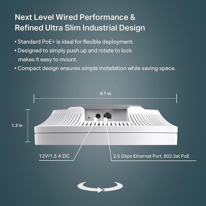 TP-Link Omada WiFi 6 Wireless Access Point-AX5400 Dual Band, 2.5G Port - Image 3