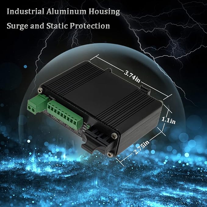 Industrial Serial Rs232 Rs485 Rs422 to Fiber Converter Bidirectional High Speed - Image 5