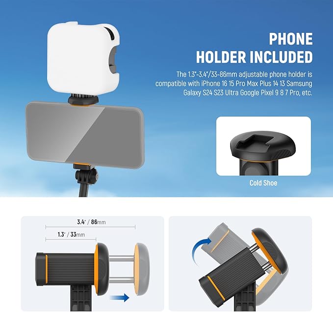 NEEWER Entry Level Version 16-71" Selfie Stick Tripod Compatible - Image 6
