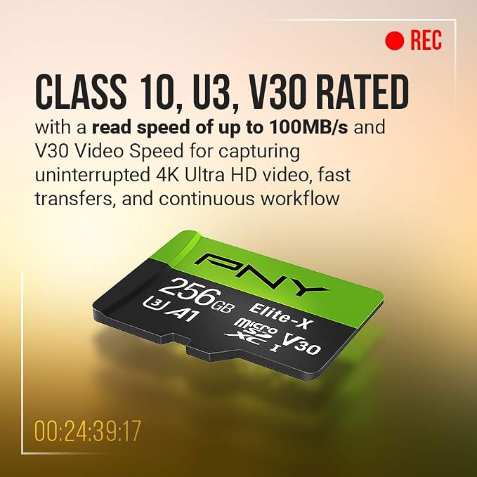 PNY 64GB Elite-X Class 10 U3 V30 microSDXC Flash Memory Card, Class 10 - Image 3
