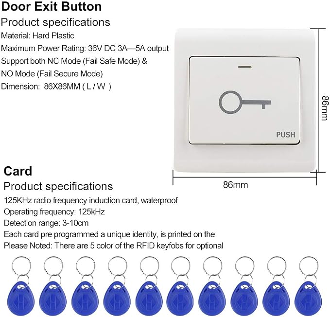 RFID Access Control System kit, Supports USB Flash Drive TCP/IP, Equipped - Image 8