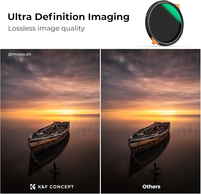 K&F CONCEPT 58mm ND4-64 ND Lens Filter Variable & CPL Polarizers Filter 2-in-1 - Image 5