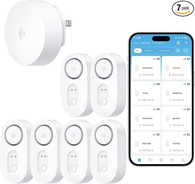 GoveeLife Upgraded Smart Water Leak Detector 1s by GoveeLife