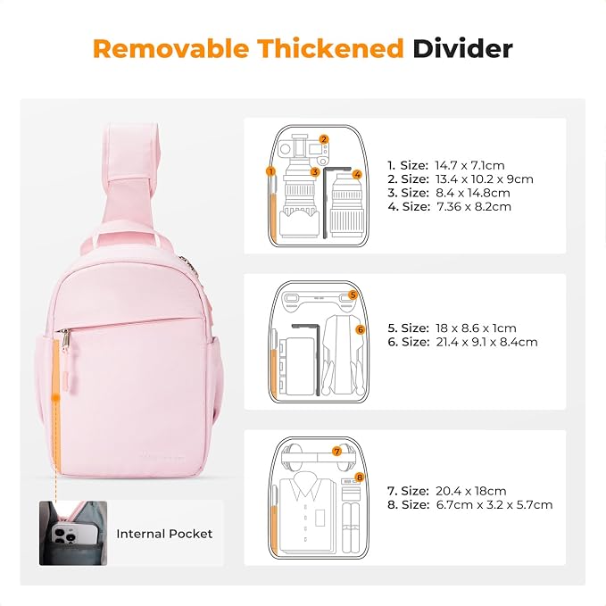 K&F CONCEPT Small Camera Bag for Photographer, Camera Sling Crossbody bag for - Image 2