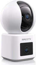ARCCTV Dual Lens Indoor Security Camera, 2.5K WiFi 6 Pet Camera by ARCCTVSecurity