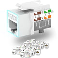 Keystone Jack Cat6 Slim 25 Pack, Cat6 Keystone Jacks 90 Degree, RJ45 Keystone by Lysymixs