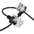 Cat6A Ethernet Cable 90 Degree Left Angled 30FT, Flexible Slim & Ultra Thin by Thzzhnno