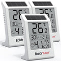 BaldrTherm Room Thermometer Indoor Humidity Meter, Solar-Powered 3.2'' Digital by BaldrTherm