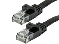 Monoprice Cat5e 10ft Black Flat Patch Cable UTP 30AWG 350MHz Pure Bare Copper by Monoprice