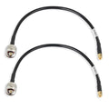 1ft N Male to SMA Male Cable 2PCS, SMA to N Cable 50 ohm Ultra Low Loss KMR240 by GEMEK