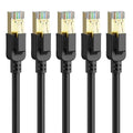 Cat 8 Ethernet Cable 5 ft-5Pack, RJ45 40Gbps 2000Mhz Patch Cord, Indoor&Outdoor by Dacrown