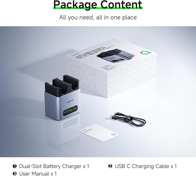 Llano 20W LP-E6P LP-E6NH Battery Charger: Fast Dual Slot - Image 8