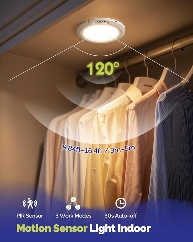 4PCs 10, 000mAh Rechargeable Ceiling Light - Image 4