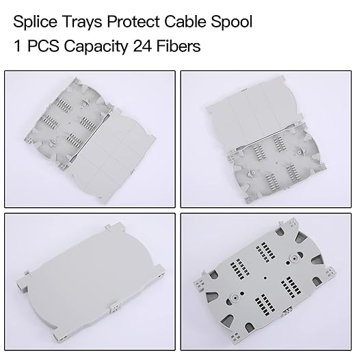 19" Rack Mount Enclosure Fiber Optic Box Fits Racks Cabinet 1U LGX Loaded Patch - Image 4