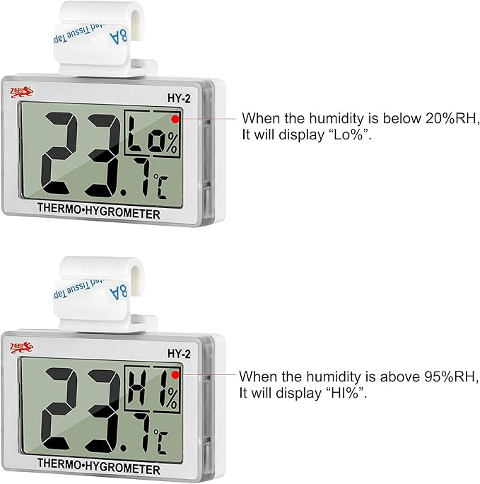 Digital Reptile Thermometer for Tank, Temperature and Humidity Monitor - Image 5