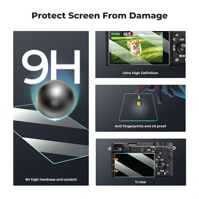K&F CONCEPT 3pcs Screen Protector & Hot Shoe Cover Compatible - Image 3