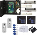 TCP/IP 2 Doors Access Control System Kits Metal Push Release Button by MENGQI-CONTROL