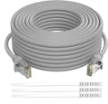 Adoreen Cat 6 Ethernet Cable 200 Ft-Gray, Outdoor & Indoor Snagless Long Round by Adoreen