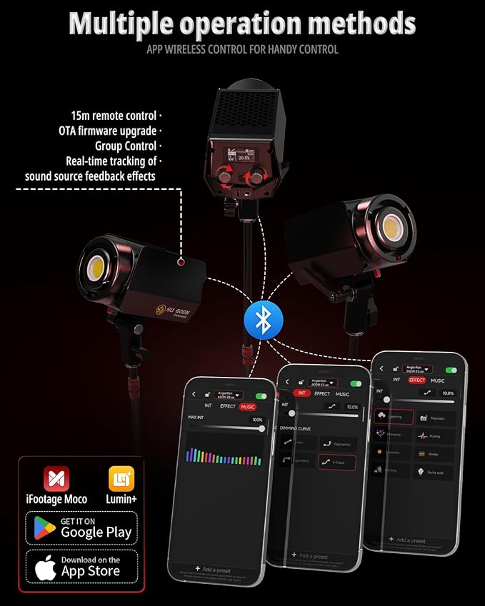 IFOOTAGE COB Video Light SL1 60DN, Continuous Output Lighting, 5600K Daylight - Image 6