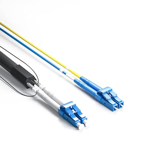 10Gtek 30 Meter LC to LC Outdoor Armored Fiber Patch Cable, Single Mode Duplex - Image 2