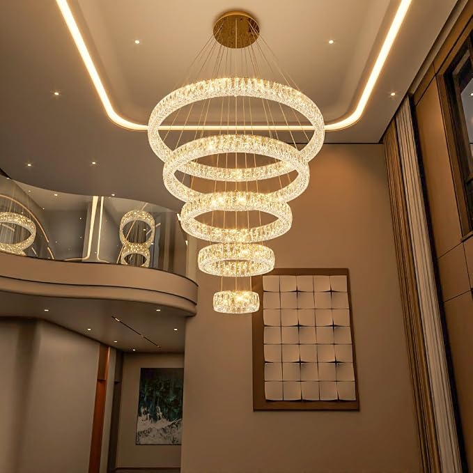 HAIXIANG 5-Rings Modern Chandelier by HAIXIANG