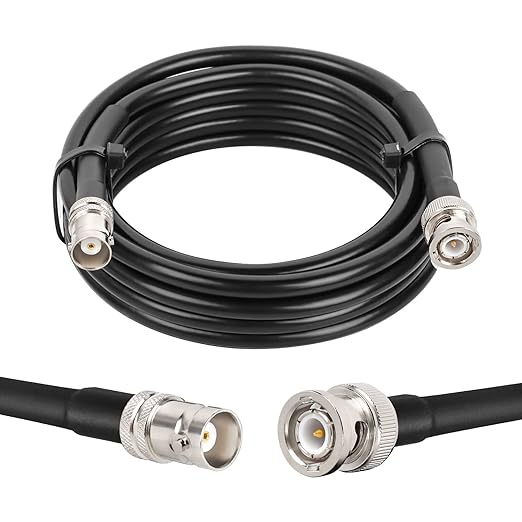 MOOKEERF BNC Male to BNC Female Coaxial Cable 50 ohm RG8X Coax Ultra Low Loss by MOOKEERF
